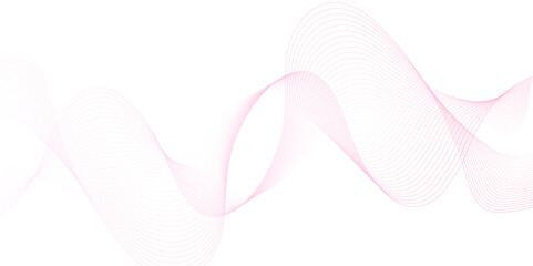 pink wave curve lines banner background design. Abstract soft wave lines dynamic flowing pink light isolated background. Vector Illustration of the pink pattern of lines. Black stripes on white .
