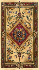 Ornate Floral Tapestry: A Symphony of Color and Design