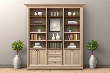 3D render. Frame mockup, ISO A paper size. Living room wall poster mockup. Interior mockup with house background. Modern interior design. Wall MOCKUP