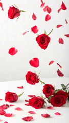 red roses background