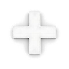 Obraz premium 3d White Plus Sign Symbol Render