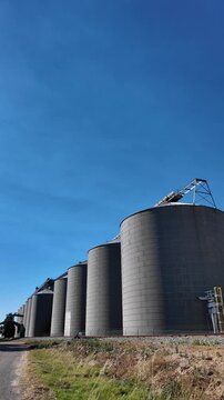 Hopefield Western Cape South Africa. 07.01.2025. Video. Wheatlands area close to Hopefield large grain silos and rail tracks used to tranport the grain from this location.