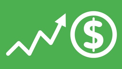 Financial business money concept banner design illustration background with icons, geometric shapes and vibrant colors.  Finance ideas composition greeting cards for social media presentation and ads