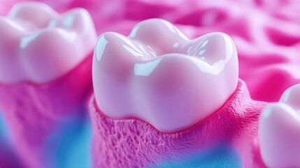 Obraz premium 3D Tooth Decay,tooth character with toothbrush ,Dental care illustration set,wisdom,childrens dentistry concept,pain and lean on other teeth cause of tooth decay,dental care for kids.