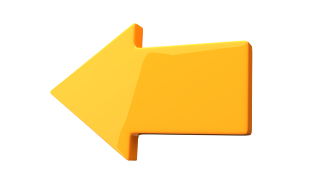 Left Arrow 3D Icon