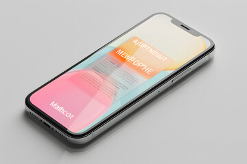A modern Instagram mockup featuring a sleek mobile phone displaying a new update post, minimalist design, vibrant colors, realistic shadows, soft reflections, high-resolution details. Generative Ai.