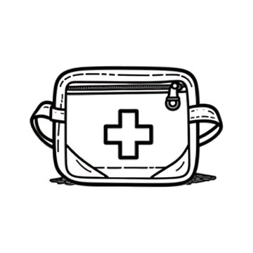 recommend clip art: Portable First Aid Kit Bag Design Illustration