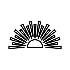 Sunset icon vector. Sunrise illustration sign. Sun symbol or logo.