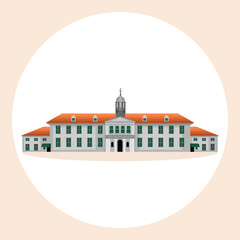 Fatahillah Museum of Jakarta, Indonesian Historical Landmark Building Vector