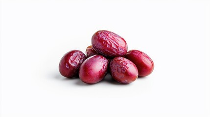 Red plums, isolated, studio shot, white background, food photography, healthy eating