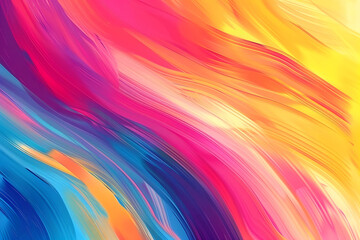 Obraz premium Abstract vector background featuring vibrant, colorful brush strokes, perfect for design projects, dynamic flow, bold and contrasting colors. Generative Ai.
