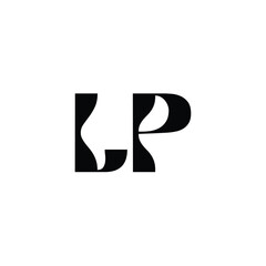 LP monogram logo design letter text name symbol monochrome logotype alphabet character simple logo