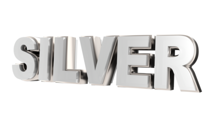 Silver text 3d
