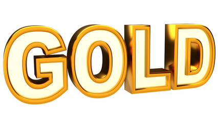 gold text 3d