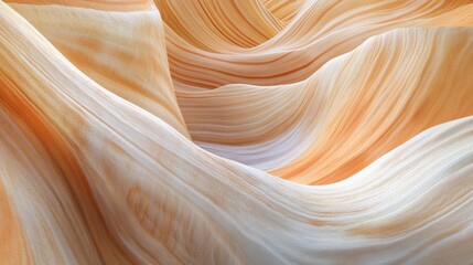 Obraz premium Stunning abstract formation of orange and white waves resembling natural textures.