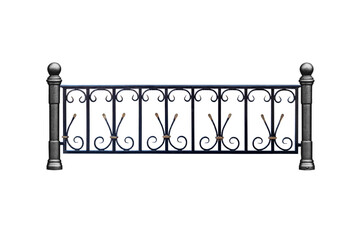 Decorative cast fence, railings. 3.