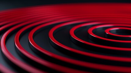 Abstract red circles, dark background, design element, website banner
