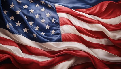 american flag waving in the wind