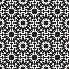 Seamless arabic ornament based on traditional arabic art. Geometric mosaic.