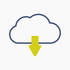 Cloud storage download icon