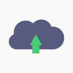 Download and cloud storage icon vector