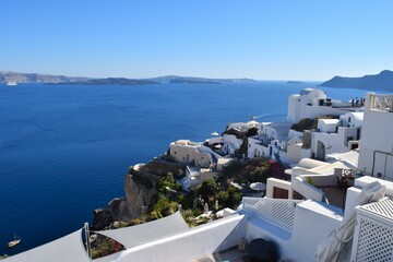 Viewpoint across the Greek islands from Santorini