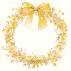 Elegant floral wreath illustration