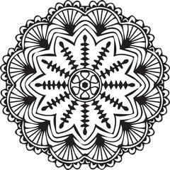 Beautiful flower art and mandala vector design