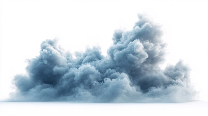 A sky cloud, isolated on white or transparent background cutout.