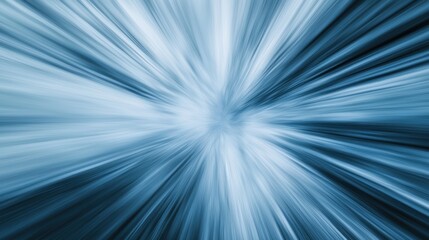 Fototapeta premium Abstract Blue Zoom: A Journey into Speed and Light