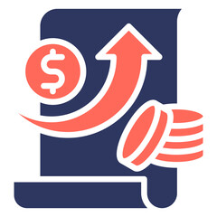 Capital Gains glyph color icon