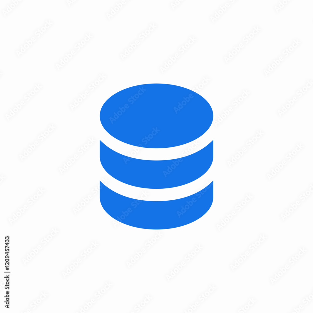 Poster database storage server technology icon vector sign