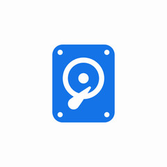 hard drive storage device icon vector sign