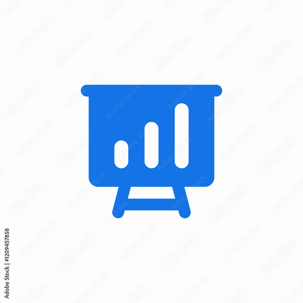 Poster chart graph statistics data icon vector sign