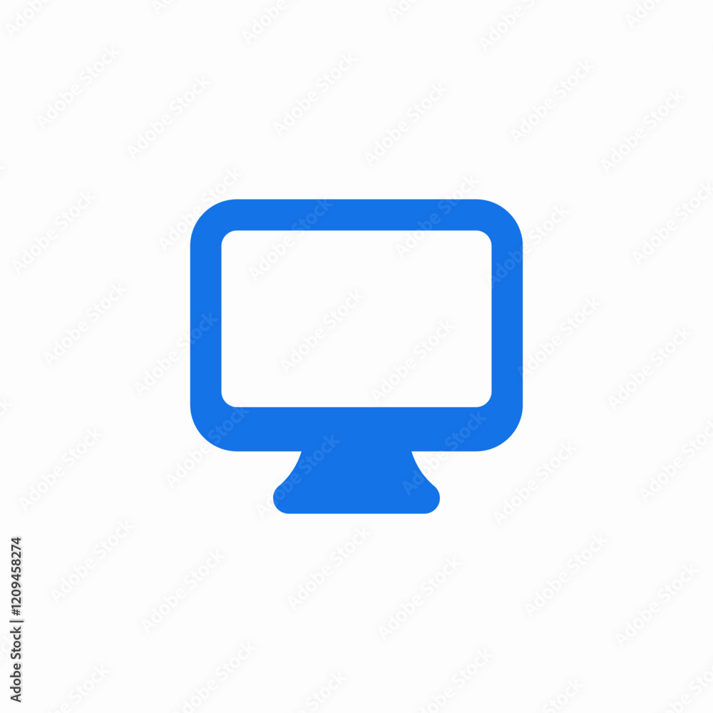 Poster monitor screen display device icon vector sign