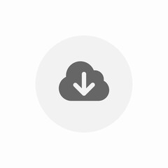 download cloud storage data icon vector sign