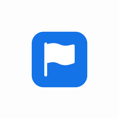 flag marker icon vector sign