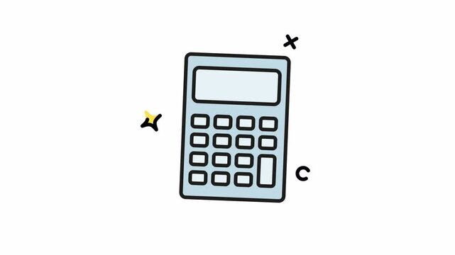 Animated icon calculator. Perfect for showing budgeting or financial concepts in designs.
