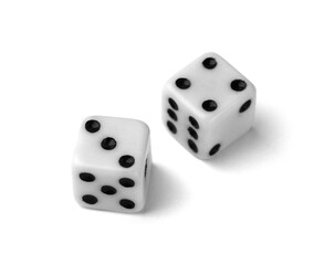 lucky dice, on white background