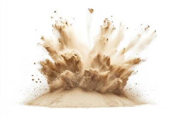 Fototapeta premium Explosive sand burst motion effect