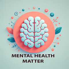 Creative design highlighting the importance of mental health awareness and support. Generative AI