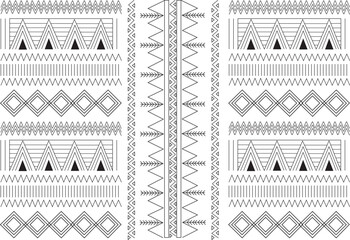 Sadu Pattern Saudi Arabia tradional seamless. Arabic culture Fabric Traditional. Sadu, Sadou, Sadow or Sado. Vector Illustration.