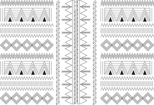 Sadu Pattern Saudi Arabia tradional seamless. Arabic culture Fabric Traditional. Sadu, Sadou, Sadow or Sado. Vector Illustration.