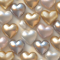 Fototapeta premium Seamless heart pattern