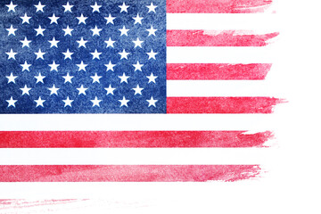 Fototapeta premium Grunge USA flag. American flag with grunge texture.