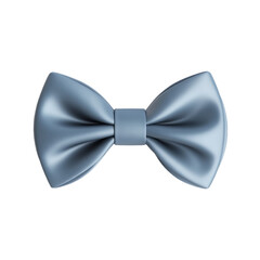 Elegant Blue Bow Tie Isolated on White Background Fashion Accessory