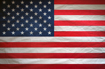 Naklejka premium Grunge USA flag. American flag with grunge texture.