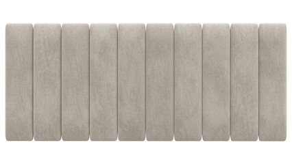 White  headboard panel isolated on white backgorund