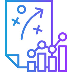 Financial Planning line gradient icon