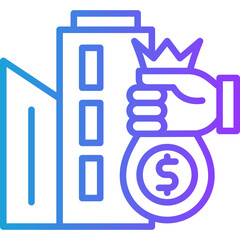 Venture Capital line gradient icon